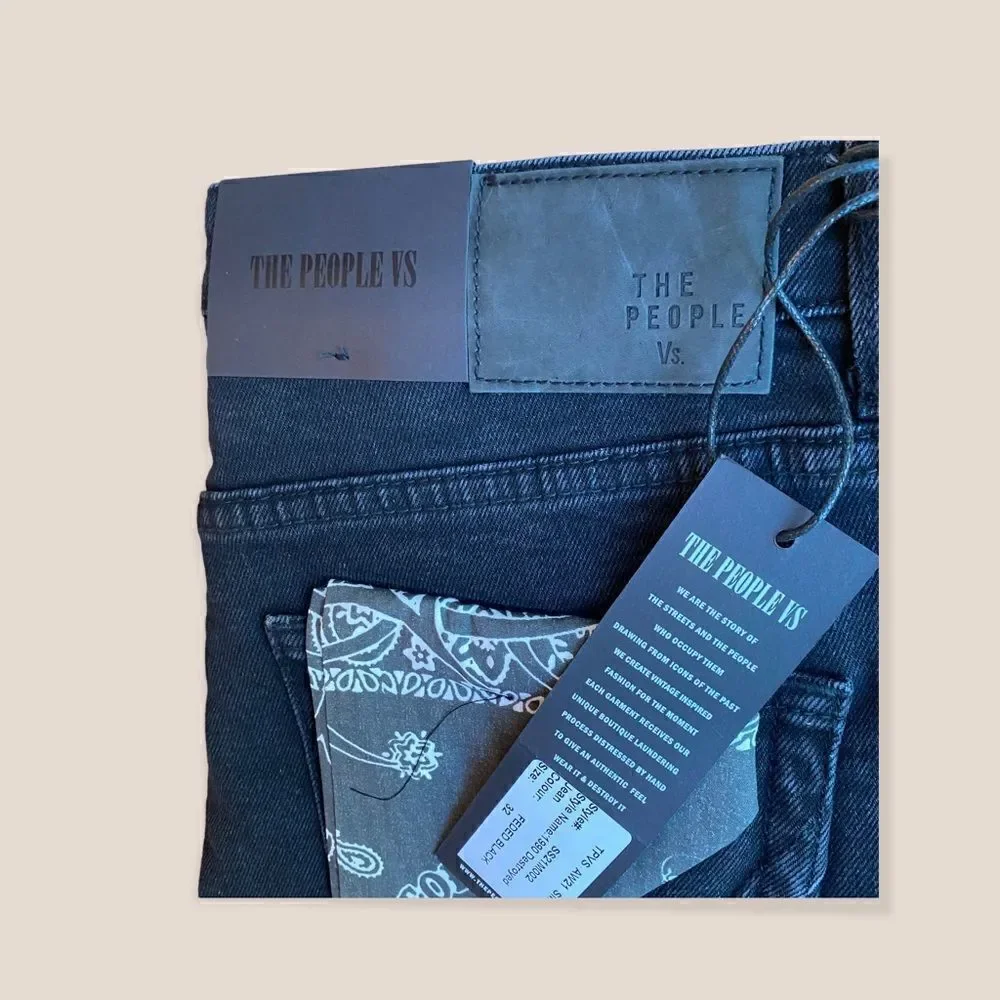 The People Vs. 1990 Destroyed Jeans Black Sz 32 NWT